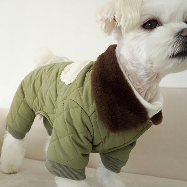 Pet Four-legged Cotton Coat Dog Clothes Winter Teddy Bichon Pomeranian VIP Yorkshire Terrier Small Dog Warm Clothing