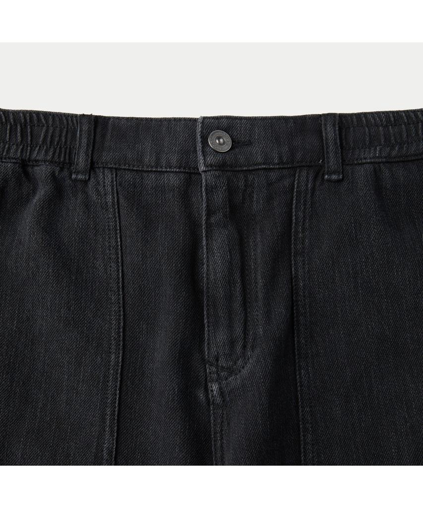 Silijeu (Set-Up) Black Fatigue Denim Shorts Sapdm26811Bkx