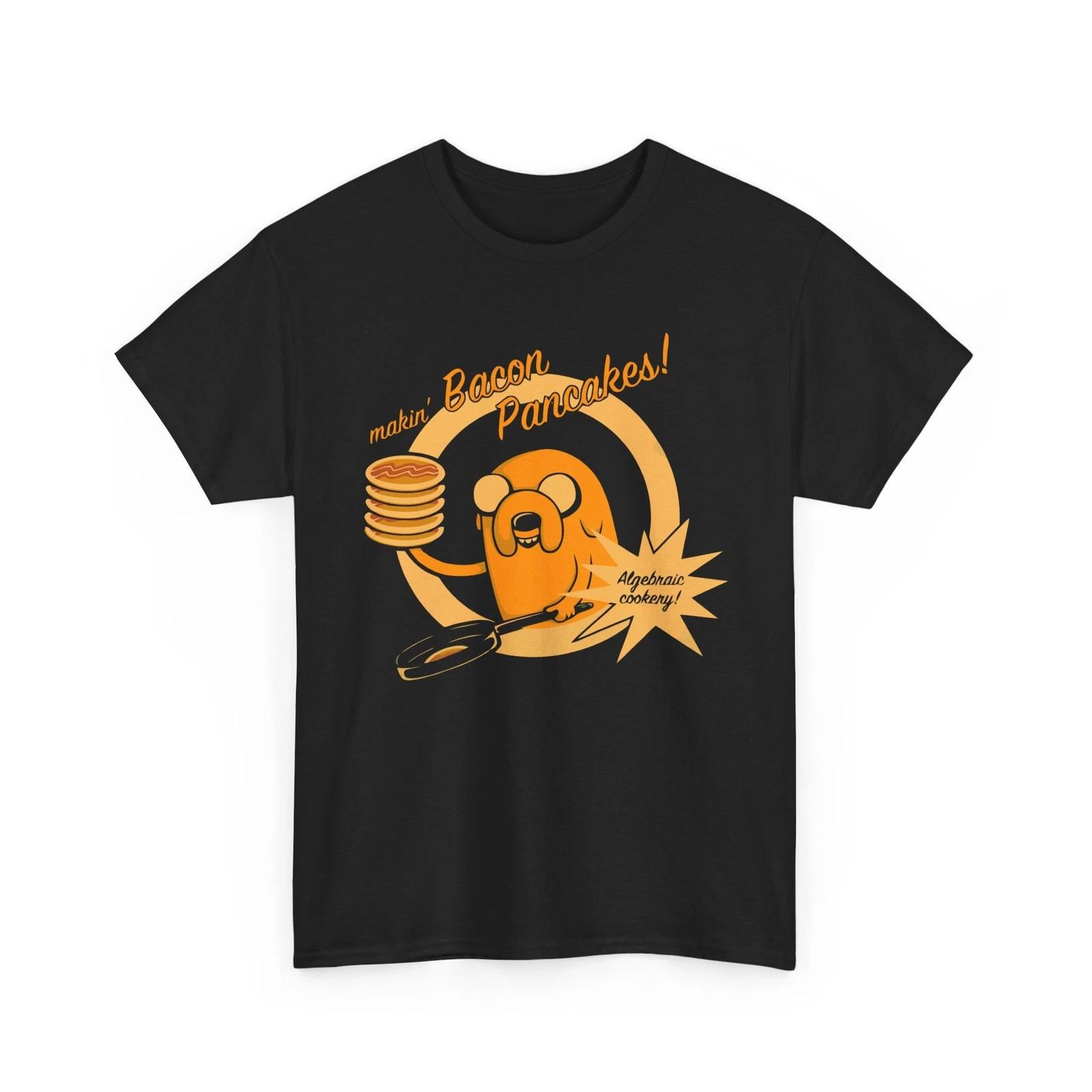 Jake the Dog Makin Bacon Pancakes Time Unisex Heavy Cotton TShirt L