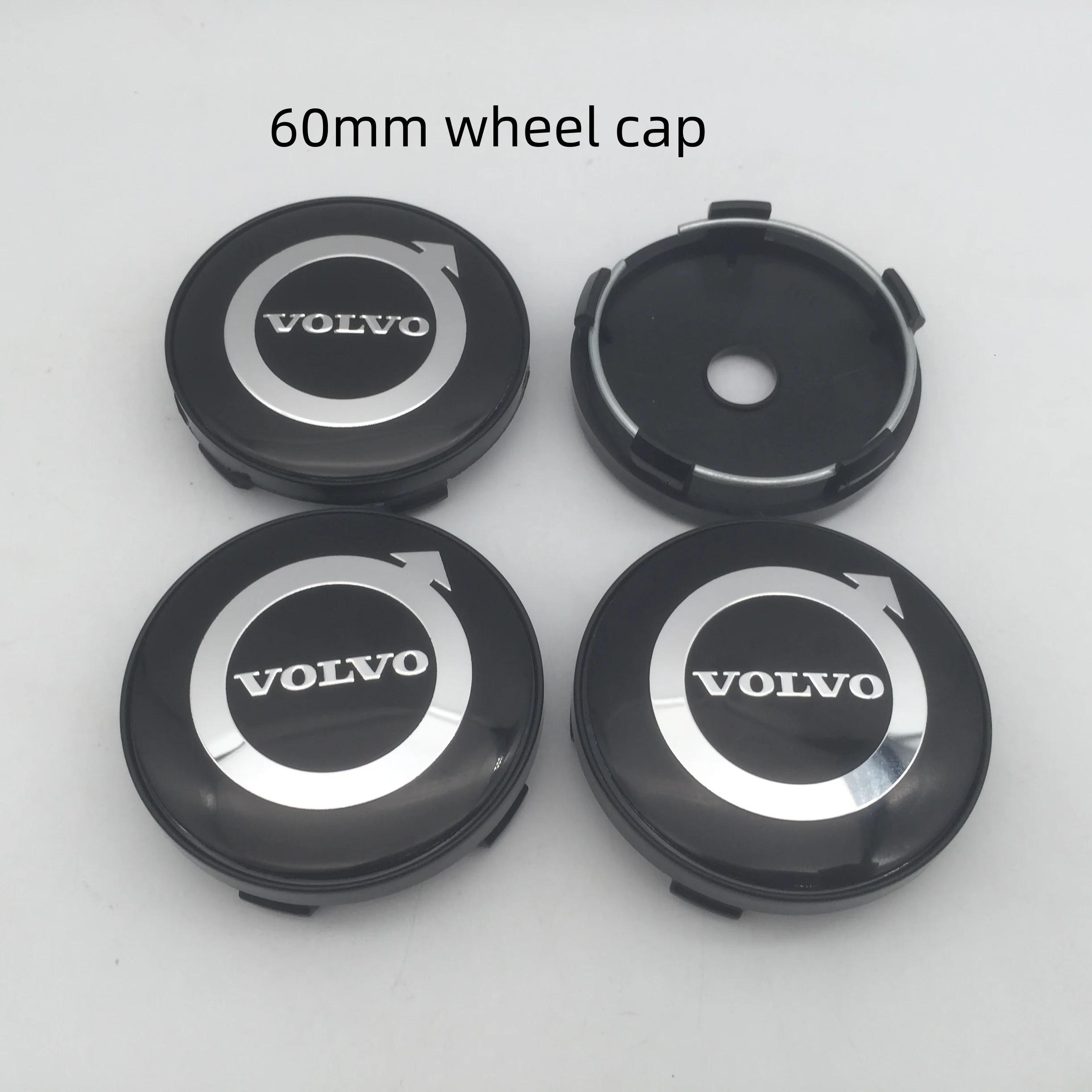 

4pcs 3D 56mm 60mm 68mm For VOLVO Car emblem Wheel hub Center Cap Badge covers sticker Decals Styling accessories