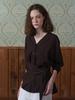 Boleusa Elise Scarf Blouse_Brown