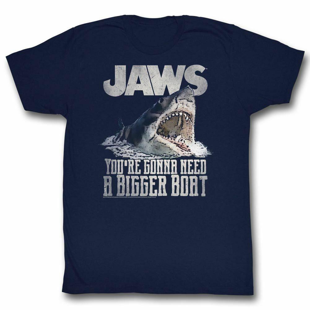 Jaws Real Big Navy Adult T-Shirt Mens Womens Tees Top 3XL