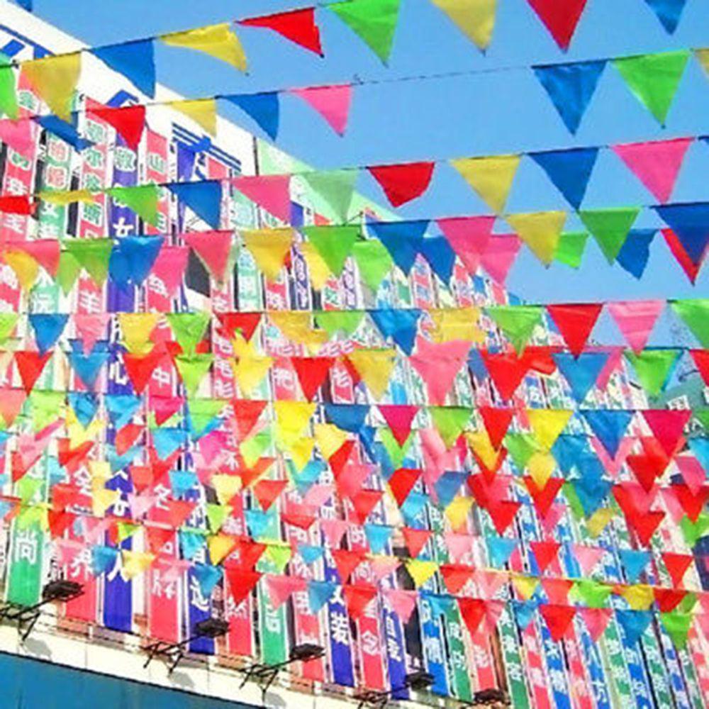 Buy 80M Triangle Flags Pennant Party Decor Bunting Wedding Festival at ...