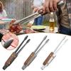 304 Edelstahl Grillzange Anti-Verbrühungs-Clip Hitzeschutz BBQ-Zange Holzgriff Kochzange Camping