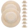 10Pcs Mini Straw Hats Small Hat Prop DIY Craft Decorative Mini House Photo Props Creative Ornament Small Hat Tiny Hats