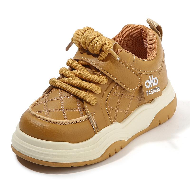 

Kids Soft Sole Casual Sneakers for Spring and Autumn Boys and Girls Toddler Shoes the inner length of size 21 shoes is about 14cm коричневый
