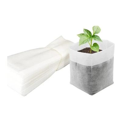 Saci respirabili pentru rasaduri 14x16cm / Top: 8x12cm 100 bucăți saci de creștere din material nețesut