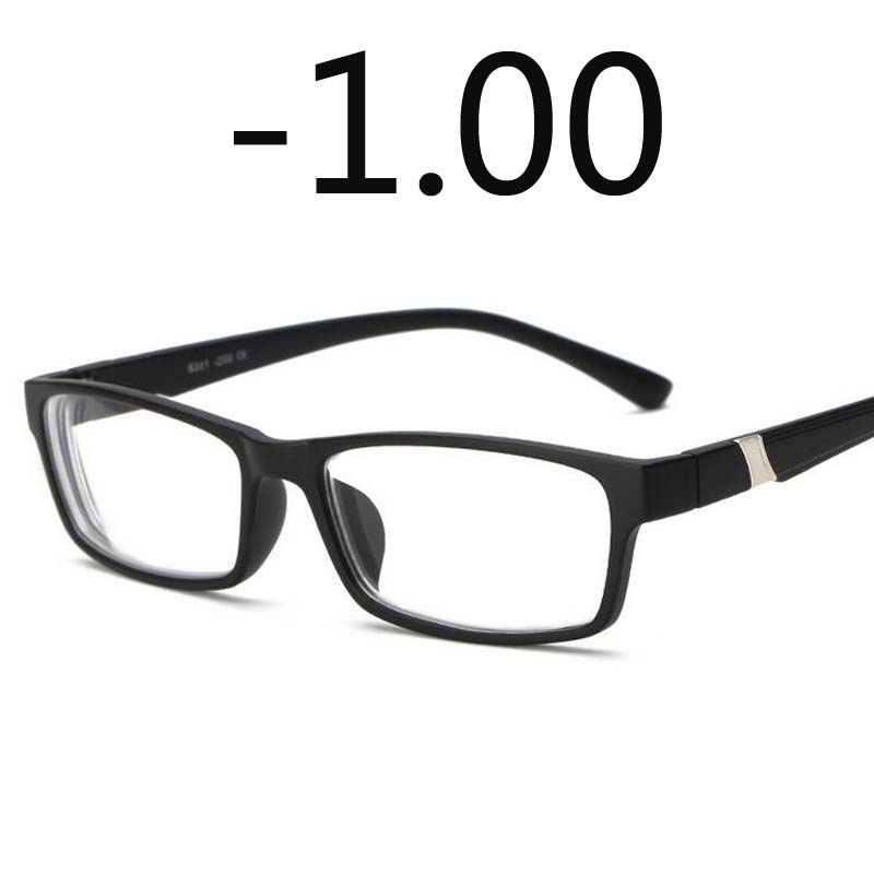 -1 -1.5 -2 -2.5 -3 -3.5 -4 -4.5 -5 -5.5 -6.0 Plastic Frame Resin Lens Finished Myopia Glasses Men Women Shortsighted Eyeglasses