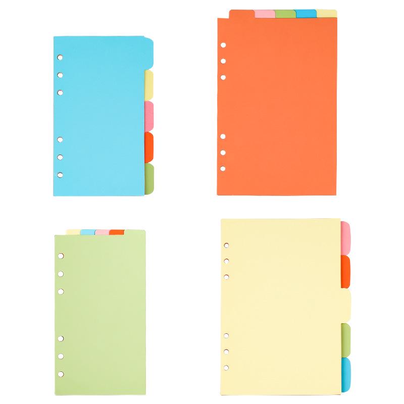 A6A7B4 Colored Index Loose-Leaf Notebook Refill and Divider Pages for Planners