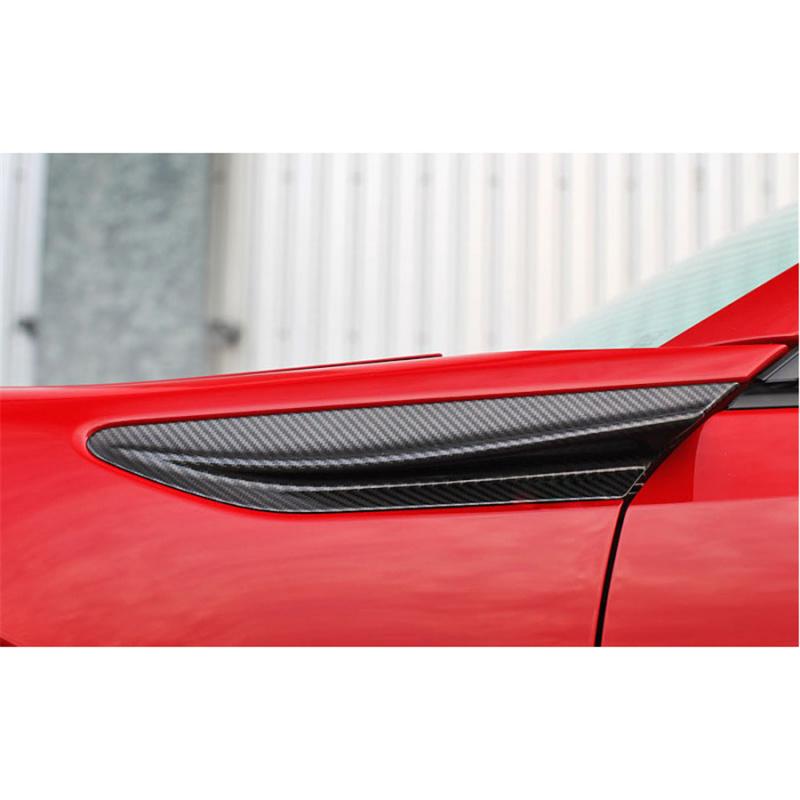 Real Carbon Fiber Side Fender Vent 3D Stickers Grille For Subaru BRZ Toyota 86