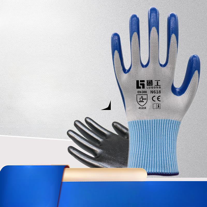 6/12 Pairs of Work Gloves, Safety Gloves, Labour Gloves, Garden Gloves, Suitable for All Kinds of Outdoor Working Scenarios.