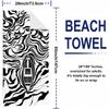 Boat in Swirl Waves Cartoon Anime Beach Towel Microfiber Quick Dry Super Absorbent Soft Bath Towel for Kids Adults Travel