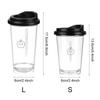 350/470ml Kawaii Plastikwasserflasche für Saft Milch Tee Kaffeebecher Auslaufsichere Trinkflasche Tragbare Sportbecher BPA-frei