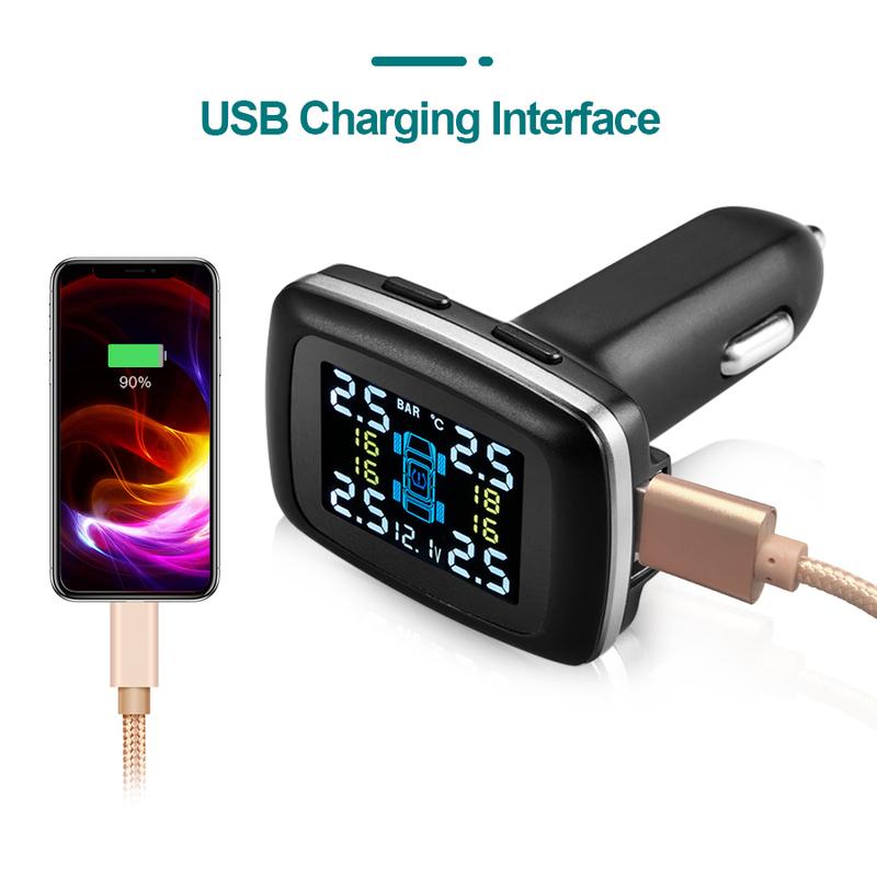 Mini Portable Pressure Gauges Digital Displays Electronic Automotive Universal Tire Pressure Detectors Pressure Monitor Lighters