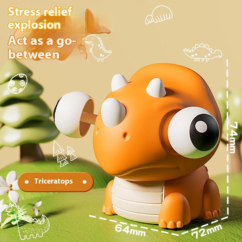 Kreatives Quetschspielzeug Dinosaurier mit hervorstehenden Augen - Stressabbau Fidget Toy für Erwachsene Kinder, Anti-Angst Sensorische Geschenke Lustiger Scherz