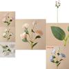 Artificial Eustoma Silk Flower Bouquet For Wedding Decor Home Styling Photography Prop