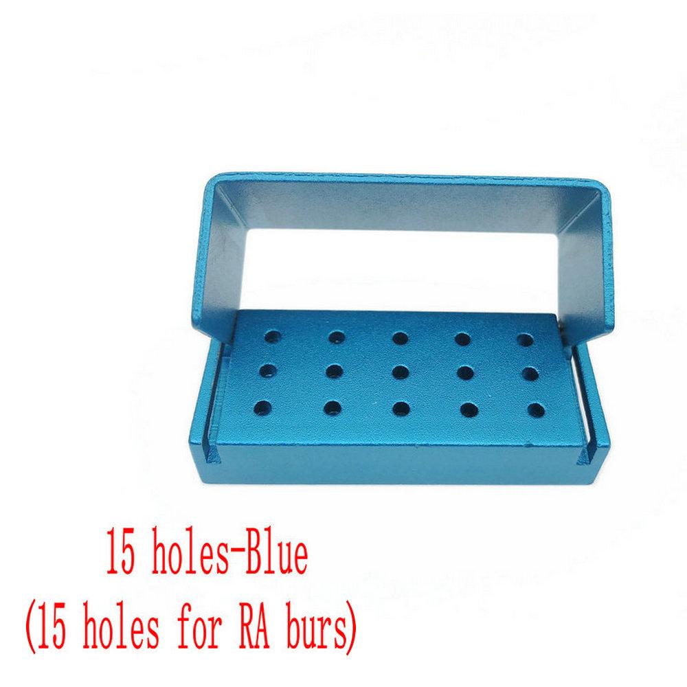 15/30 holes Dental Diamond Burs Holder Block Disinfection Box Autoclave ALUMINIUM Bur Holder Dentist Tools