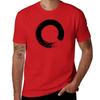 Black Enso T-Shirt Oversized Funnys T Shirts for Men Cotton