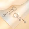Fashionable Octagonal Zircon Tassel Earrings Suitable for Women Paired with Friend Gift Earrings Korean Jewelry