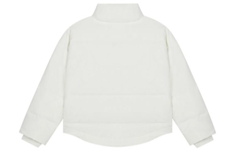 New Balance Down Jackets Women's White Stand Collar Moderate Parka Down Jacket AWJ23331-CIC