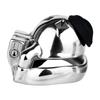 Men Short CB Lock Penis Cage Cock Lock with Belt Stainless Steel Chastity Lock Sex Toy Femdom BDSM