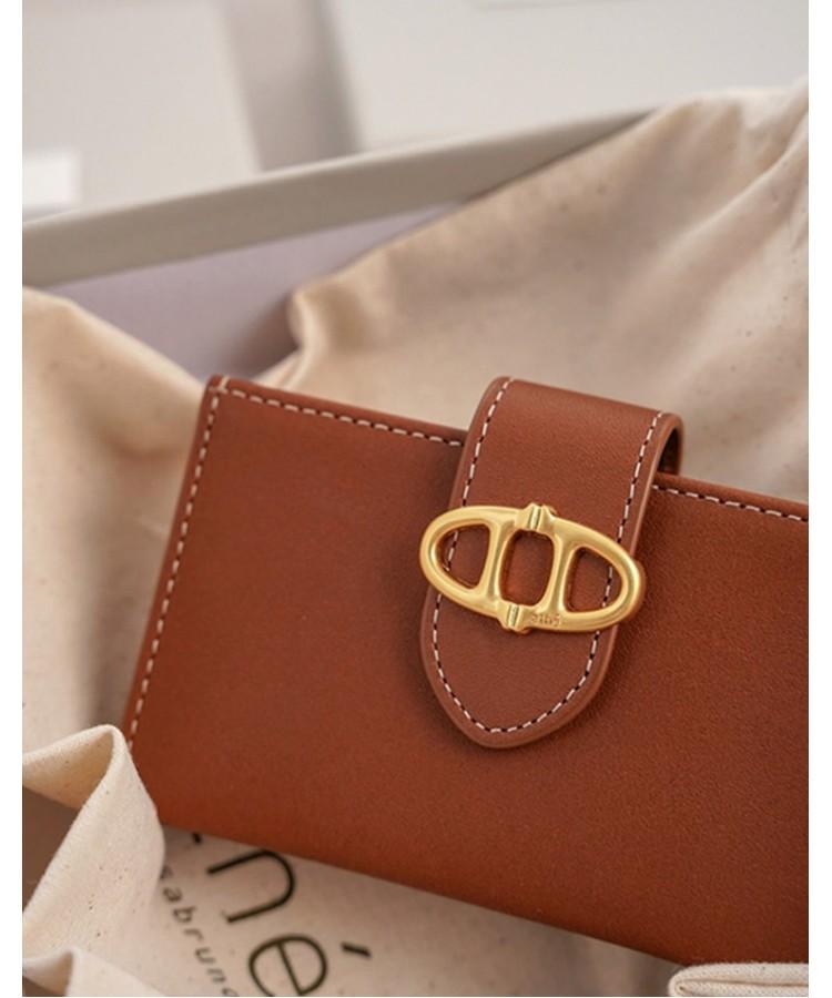 Athe Vanessabruno Brown Alexandra Leather Accordion Card Holder Aaho6E321W2