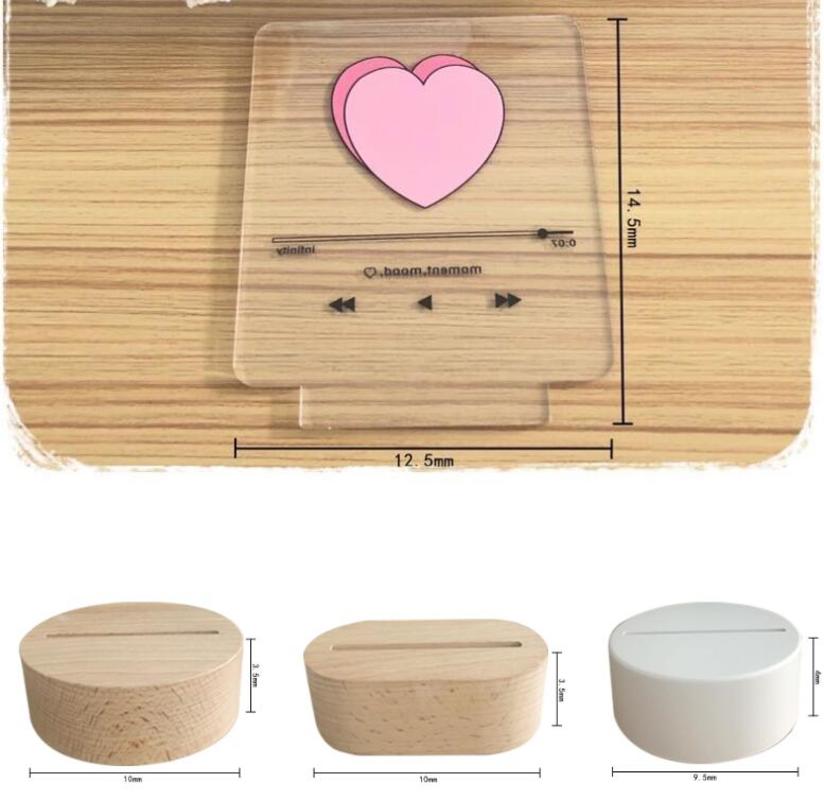 3D Isolator Heart Night Lamp Romantic Creative Bedroom USB Table Valentine'