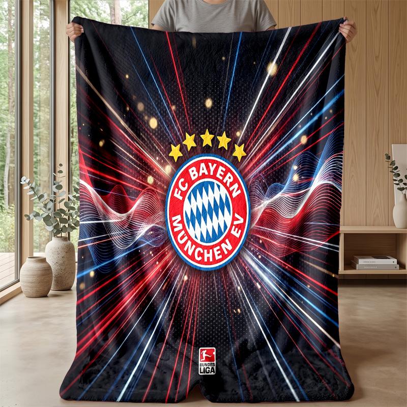 Couverture Thème Bayern Munich Couverture Douce en Flanelle Couverture Pelucheuse Couverture Confortable pour Canapé Lit pour Décoration Intérieure
