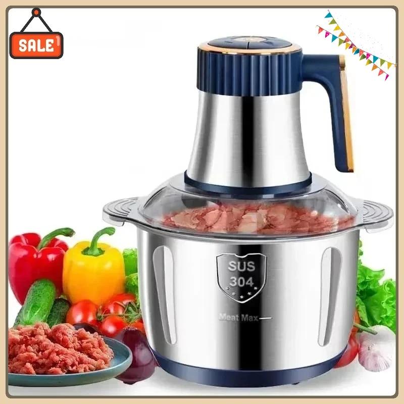 1L Electric Meat Grinder Stainless Steel Multifunctional Food Processor Vegetable Slicer Blender for Kitchen