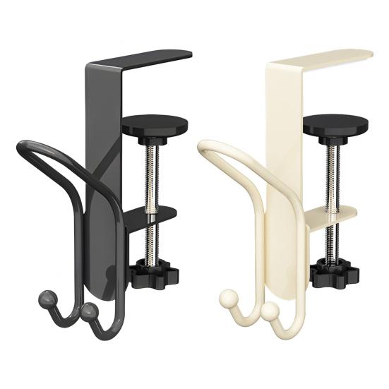 1/2Pcs Adjustable Desk Mount Hooks Backpack Hooks Strong Load-bearing Multipurpose Easy Installation Hanger Hooks
