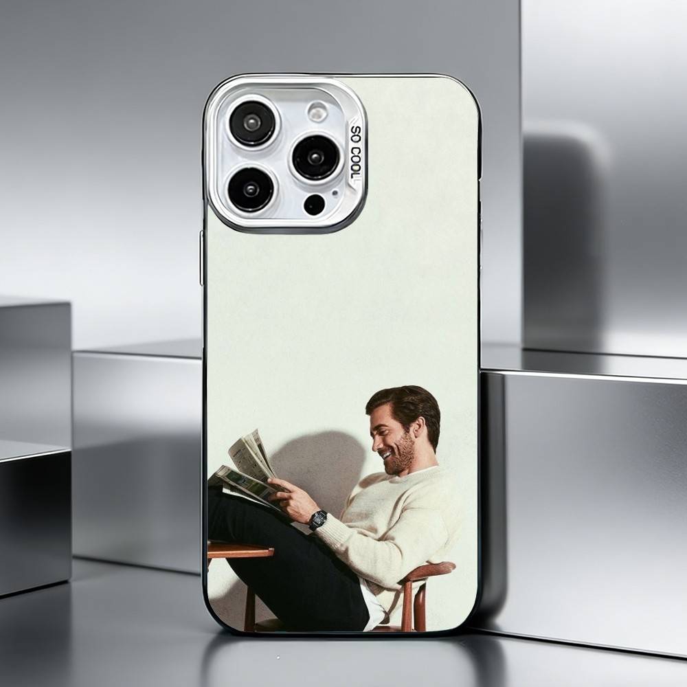 J-Jake Gyllenhaal   Phone Case For iPhone 17,16,15,14,13,12,11 Plus,Pro Max,XS,Colored silver phone case