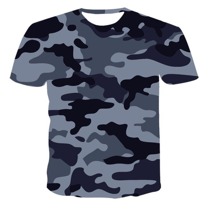 Camouflage Freizeit Herren- und Damen-T-Shirts Lässiger 3D-Druck Hip Hop Harajuku Persönlichkeit Rundhals Kurzarmkleidung