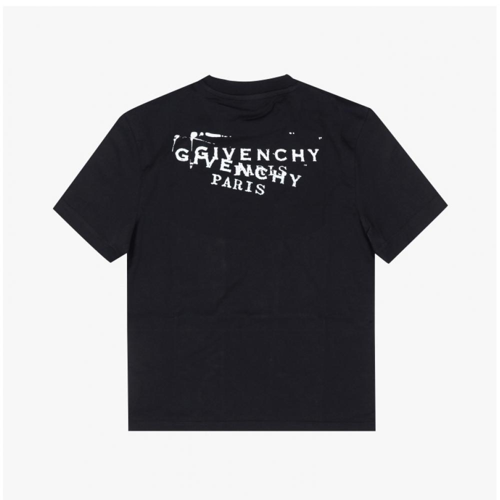 Givenchy Women Short Sleeve Tee Stamp Logo 001