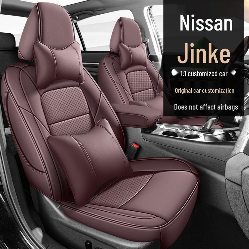 Nissan Kicks All-Season Leather Seat Covers, Full-Coverage Cushions for Five Seats