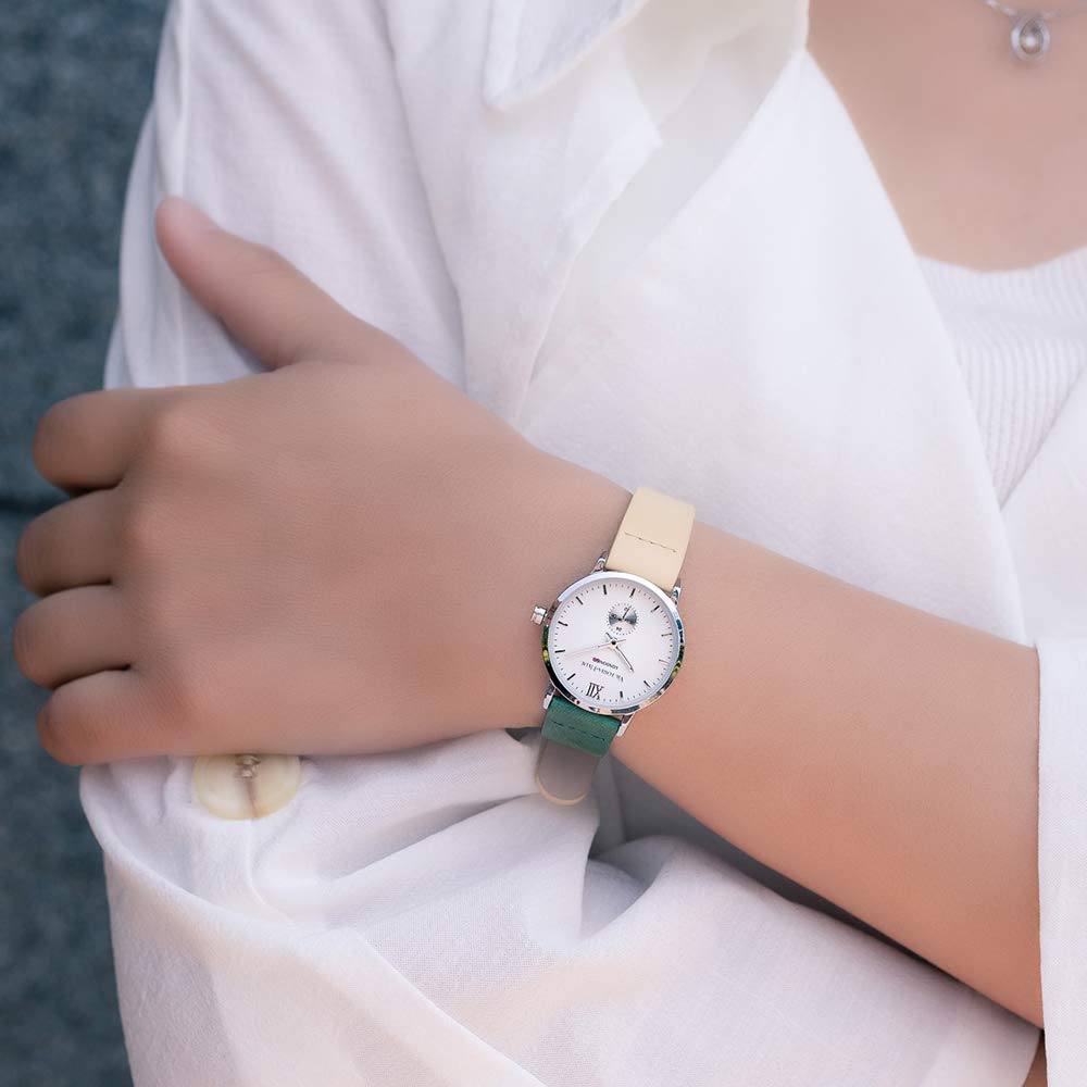 VICTORIA HYDE Modische kleine Uhr, schlicht, leicht zu lesen, japanisches Quarzwerk, echtes Lederband, 3 ATM wasserdicht, Retro-Uhr für Damen, beliebtes Geschenk