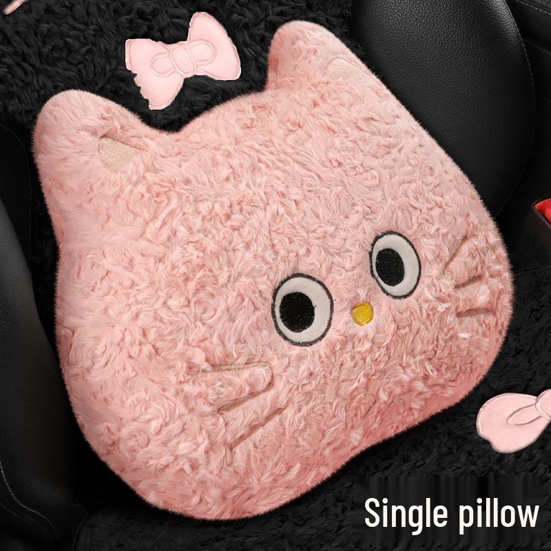 Plush Car Seat Cushion Set for Autumn & Winter - Single & Three-Piece Options