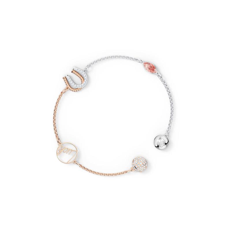 Swarovski Remix Collection Luck Strand multi-metal finishing bracelet for women 5572648+5563083