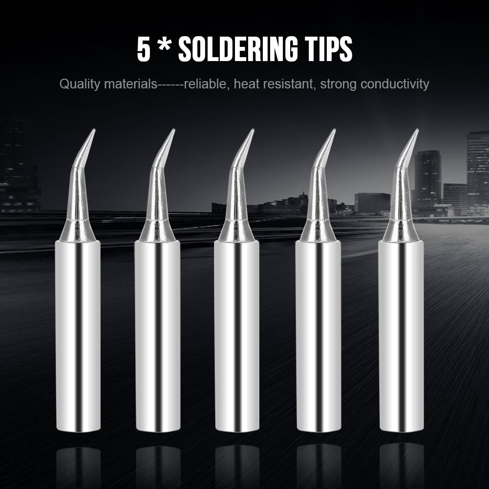 5Pcs 900M IS Soldering Iron Tips Solder Tip Tool Replacement for 936 Rework Station