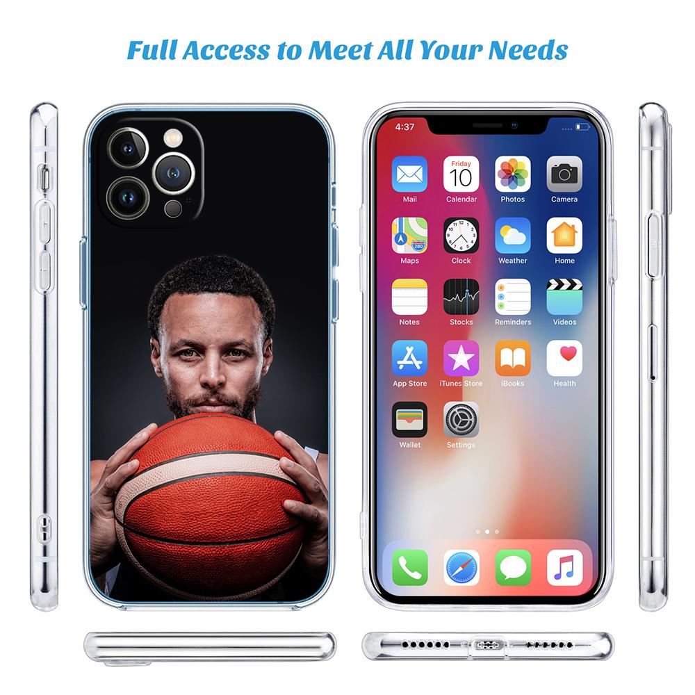 C-Curry Basketball Star Transparent Phone Case for Motorola Moto G7 G8 G9 G84 G85 G73 G24 G15 Z2 Play Power Plus