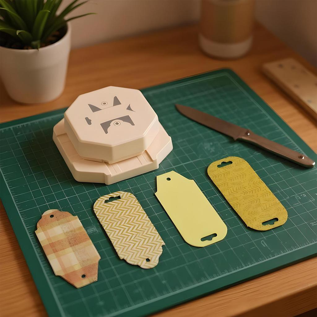 4 In 1 Tag Punch Corner Rounder Cutter Paper Label Punch for Scrapbooking Card for DIY Paper Card Photo Card Making Supplies