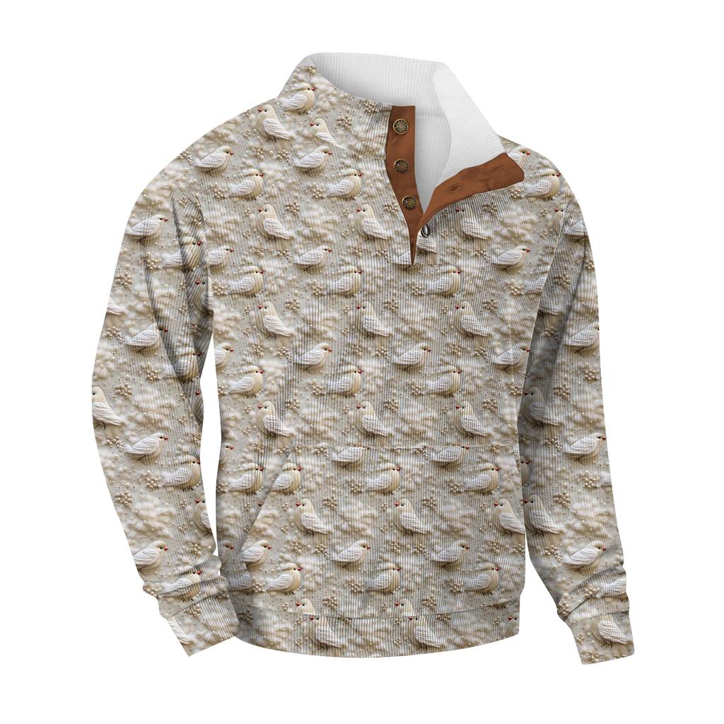 Men's Standing Collar Sweatshirt Is Outdoor Casual Sweaters Tops