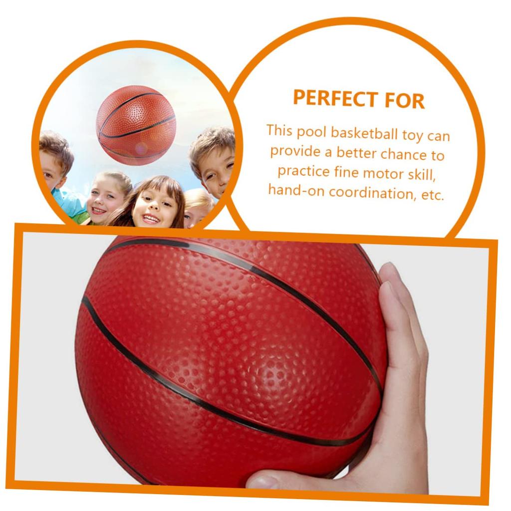 KOMBIUDA 1 Set Mini-Basketball, Standard-Basketball, Mini-Gummi-Basketball, Pool-Basketball, Sportspiel-Basketball, Sportball für Kinder