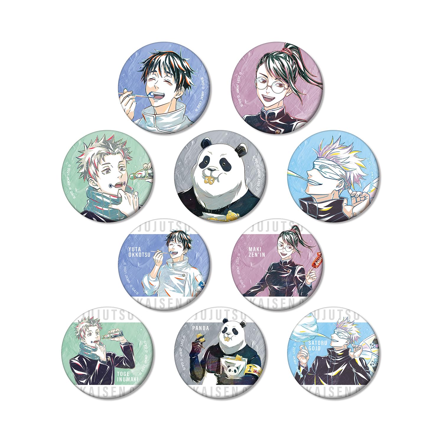 

Kaisen 0 Коллекционный матовый значок Ani Art 3-е издание Коробка из 10 штук Jujutsu Movie