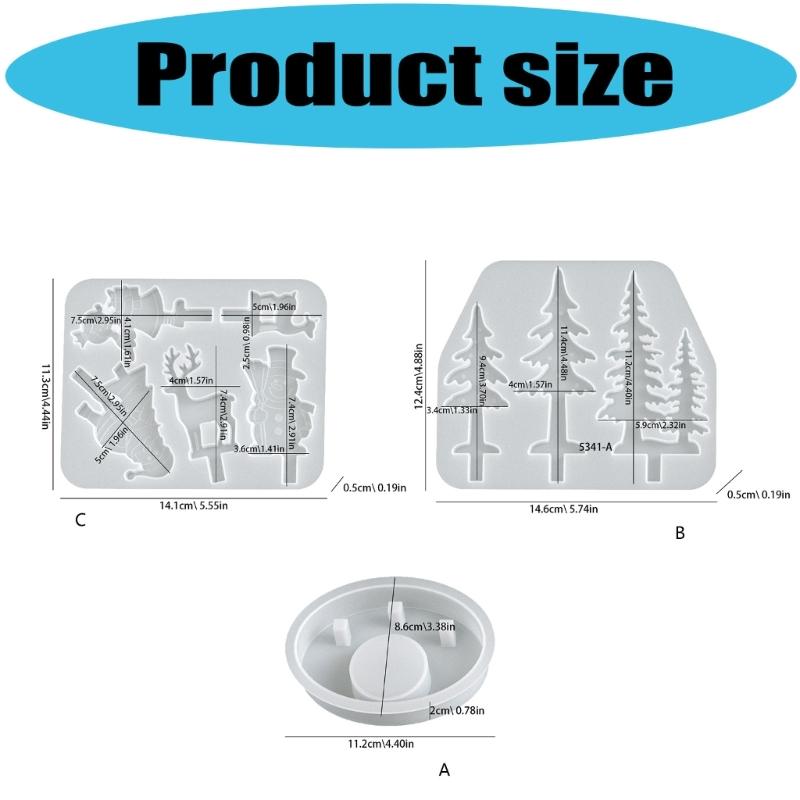 Silicone Figurine Mold Christmas Theme Crafting Moulds Silicone Texture Suitable for Party Decorating Projects and Home