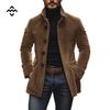 Men's Solid Color Stand Collar Cardigan Suit Windbreaker for Spring/Autumn