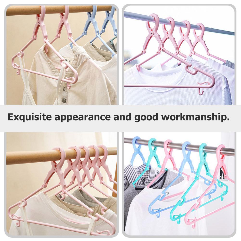 5Pcs Windproof Clothes Hangers Heavy Duty Plastic Multi-Functional Clamp Hangers for Pants Towels Shirts Vest Laundry Organizer