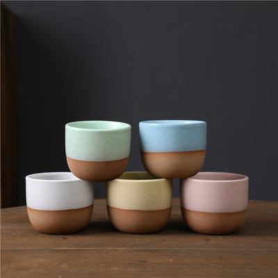 Retro Kung Fu Teacup Creative Ceramic Cup Tea Bowl Concentrated Coffee Cup Coarse Pottery Cup Teacup