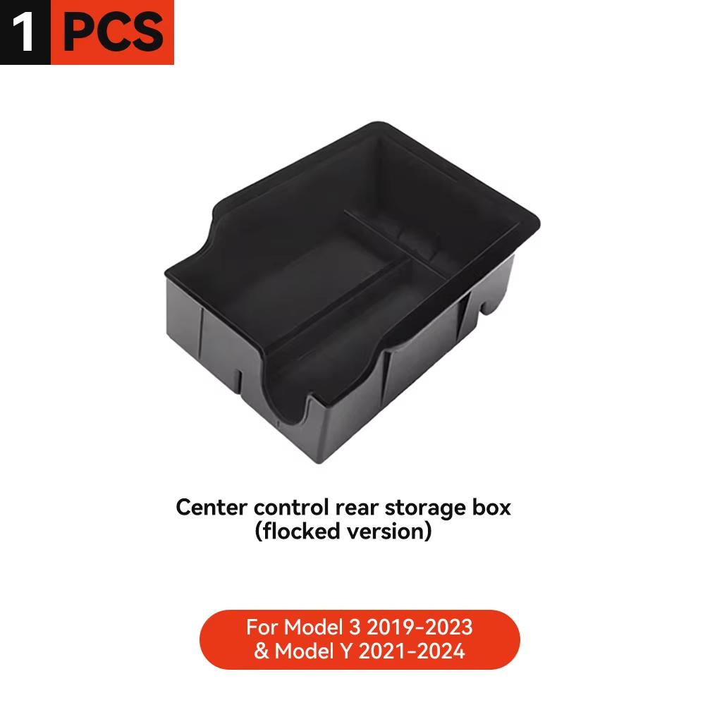YZ For Tesla Model 3 2019-2023 Model Y 2021-2024 Storage Box Center Armrest Hidden Box Cup Holder Organizer Car Accessories
