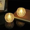 Transparent Flameless LED Candle Realistic Flame Warm Yellow Electronic Candle Christmas Snowflake Romance TeaLight Candle