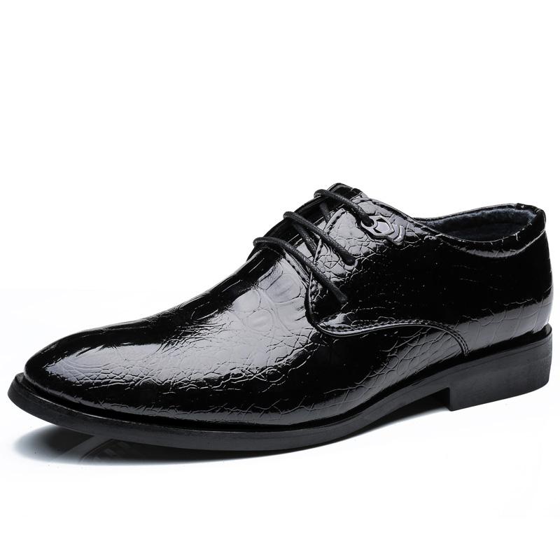 

Мужские кожаные туфли деловые мягкая подошва удобные JZ-1601 44 чёрный